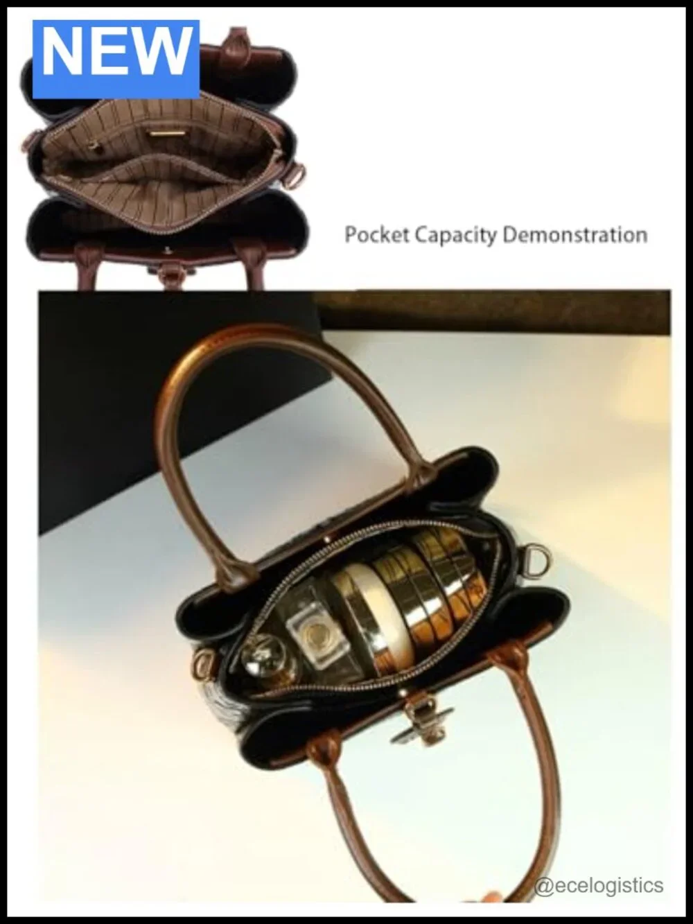 Crocodile-Print Leather Top Handle Bag Satchel Handbag Women's